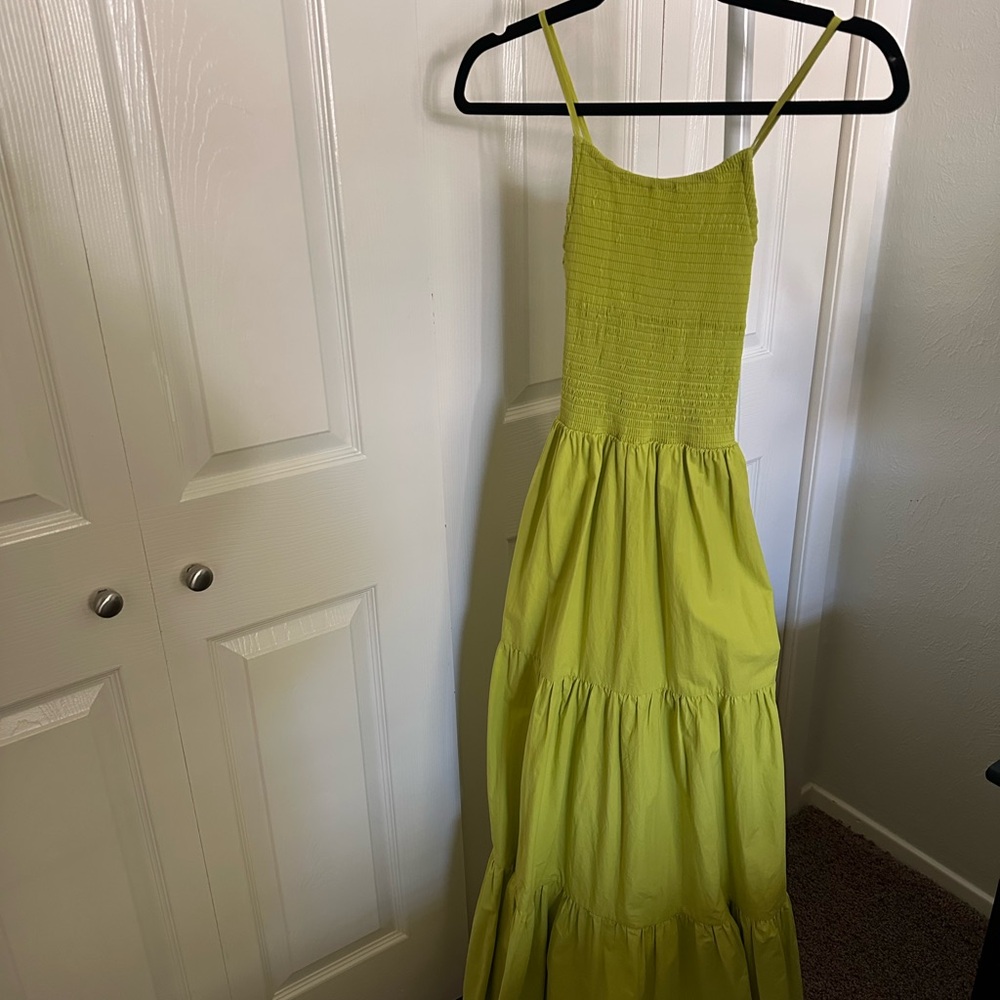 Green Summer Smock Dress